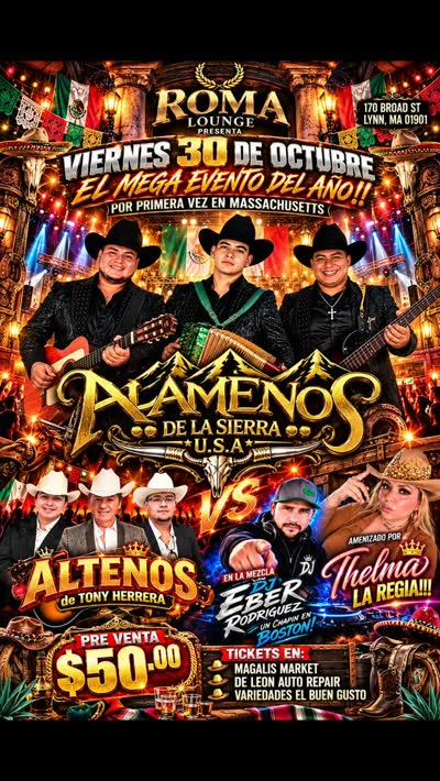 Roma Lounge presenta: Al Menos De La Sierra vs Altenos de Tony Herrera