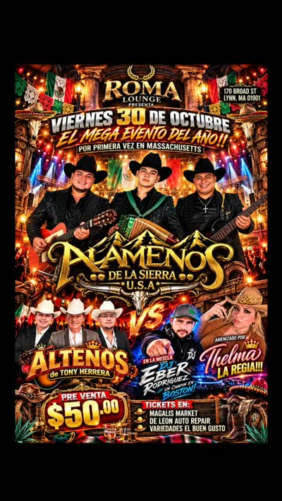 Roma Lounge Presenta El Mega Evento Del Ano!!