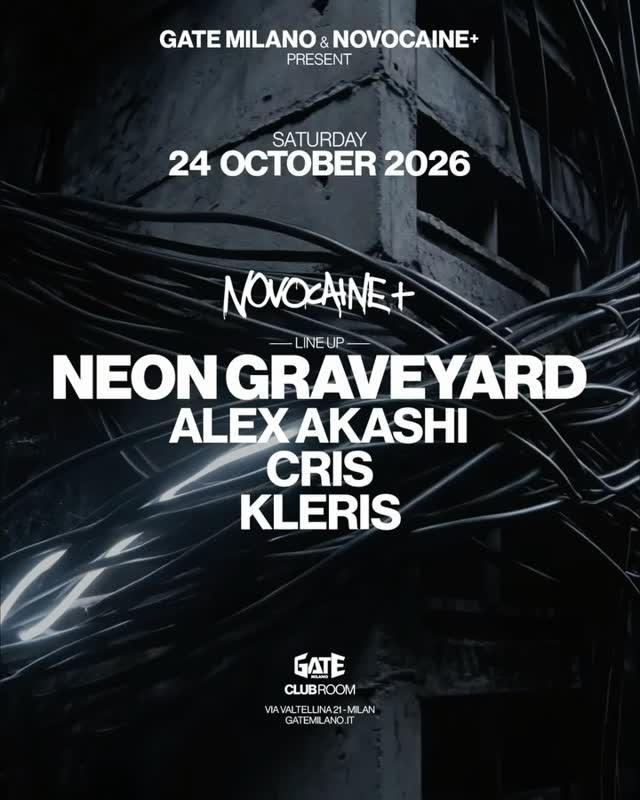 Gate Milano & Novocaine present: @neongraveyard.wahn