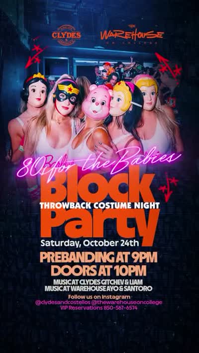 80s for the Babies Block Party Throwback Costume Night