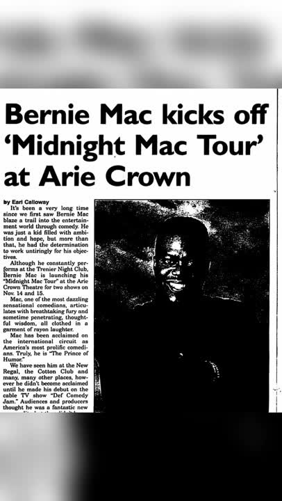 Bernie Mac 'Midnight Mac Tour' at Arie Crown