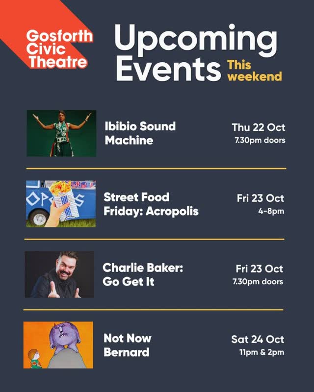 Gosforth Civic Theatre Upcoming Events This weekend