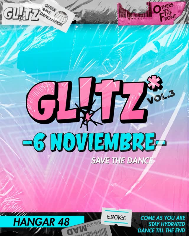 GL!TZ VOL.3 - 6 NOVIEMBRE - SAVE THE DANCE