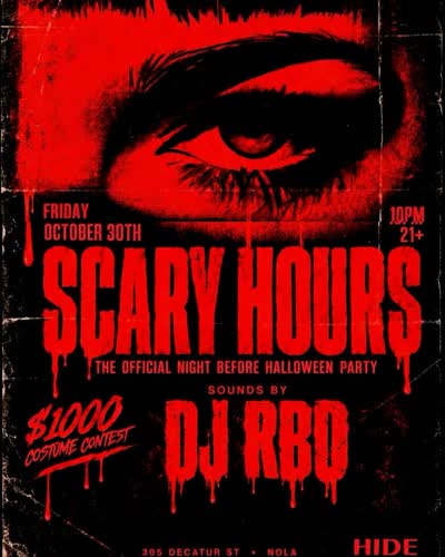 SCARY HOURS Night Before Halloween Party