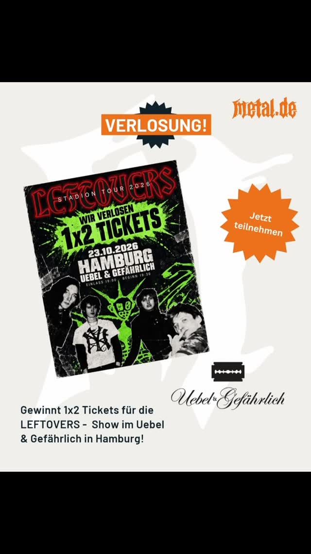 LEFTOVERS spielen am 23. Oktober 2026 im Uebel & Gefährlich in Hamburg. Die Wiener Band verbindet deutschsprachigen Punk mit Grunge und Alternative Rock.