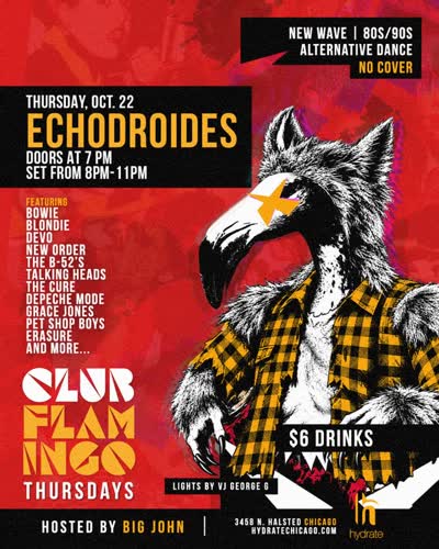 Echodroides takes over the booth this Thursday with New Wave, ’80s and ’90s alternative dance favorites