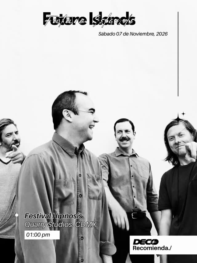 La intensidad, drama y synth-pop emocional de @futureislands aterrizarán en el @hipnosismx.