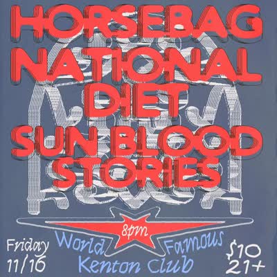 November 6! Excited to announce our first show with the new lineup @kentonclub ! We'll be joined by two of the best live bands we know @horsebag_pdx and @sunbloodstories. We'll be debuting a new song as well. See you there!
