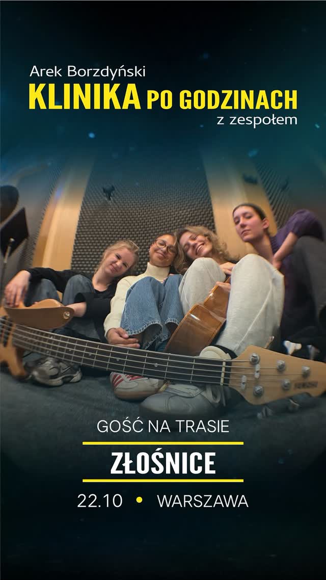 Ostatnie otwarcie KLINIKI! Już 22.10 w @klubchmury w Warszawie! A gość specjalny to wyjątkowy zespół @zlosnice_ !