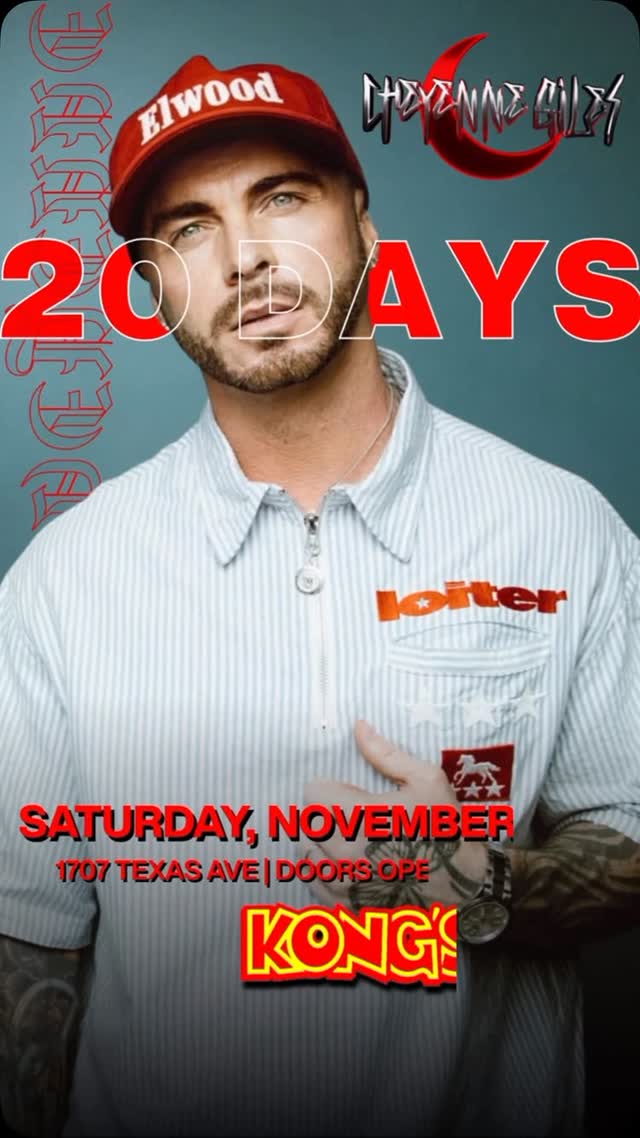 20 DAYS. Lubbock, let’s rock.