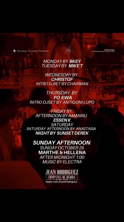 Music Lineup Afternoon and Night Made by Juan