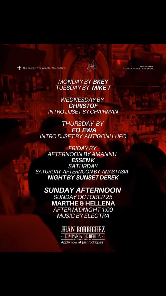 Music Lineup Afternoon and Night Made by Juan