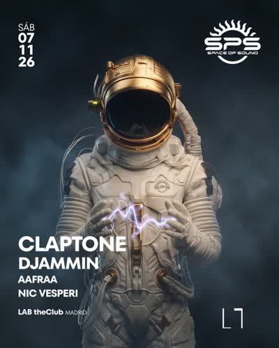 Ya tenemos el equipo titular para hacer temblar Space of Sound en nuestra próxima cita 😍 📍Sábado 7 Noviembre | CLAPTONE + DJAMMIN Support Djs: AAFRAA + NIC VESPERI