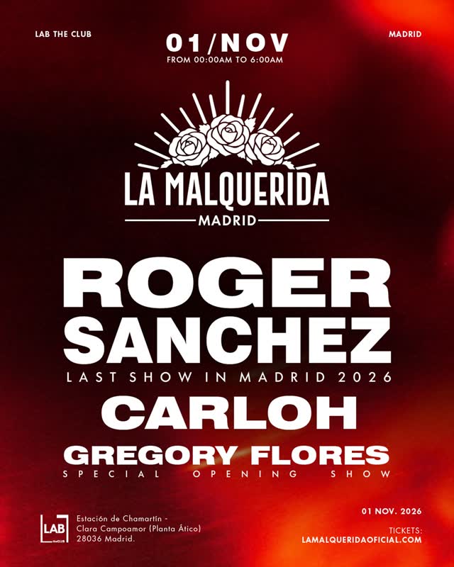 MADRID, UNA NOCHE MÁS PARA LA HISTORIA. @djrogersanchez · LAST SHOW IN MADRID 2026