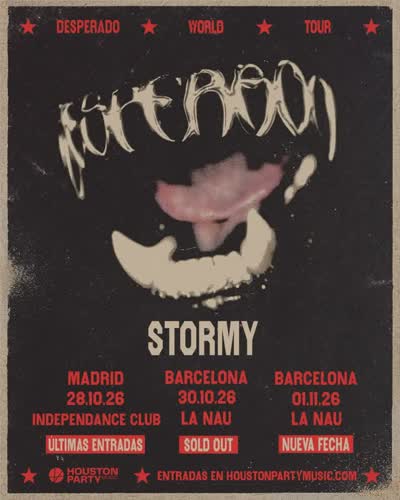 ¡NUEVA FECHA! Stormy añade un segundo concierto en Barcelona: será en La Nau el 1 de noviembre