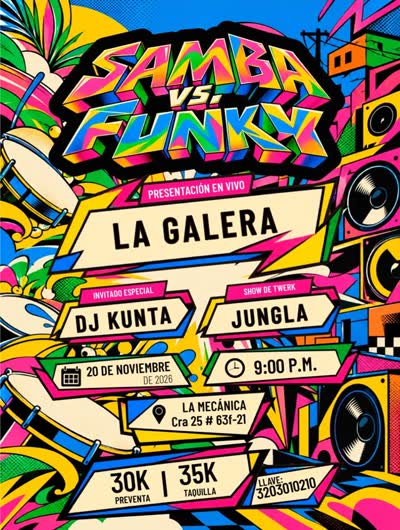 ¡SE PRENDIÓ ESTO! 🔥🥁 el Samba y el Funky se enfrentan en una sola noche de puro fuego y baile sin control.