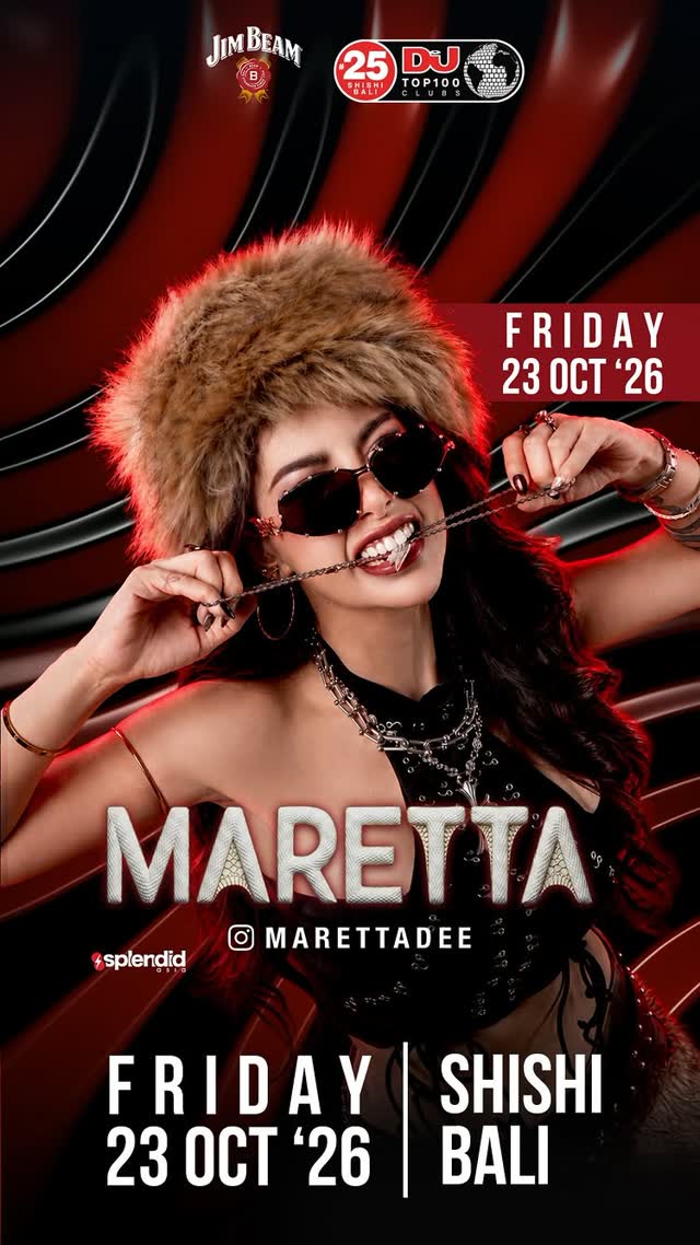 Ready to light up the dancefloor? 🪩⚡️ DJ @marettadee is bringing the ultimate weekend energy to ShiShi Bali this FRIDAY, October 23
