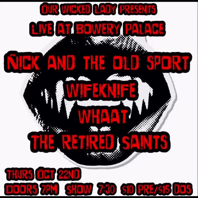 THURSDAY OCTOBER 22nd 2026 - Killer bill of 4 great bands