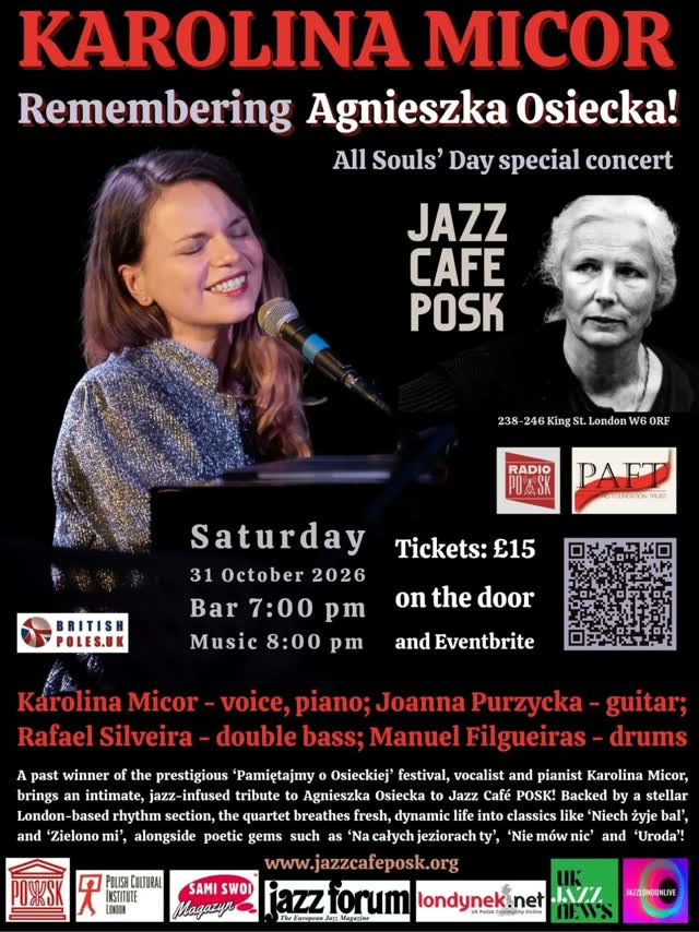@jazzcafeposk 31st October!