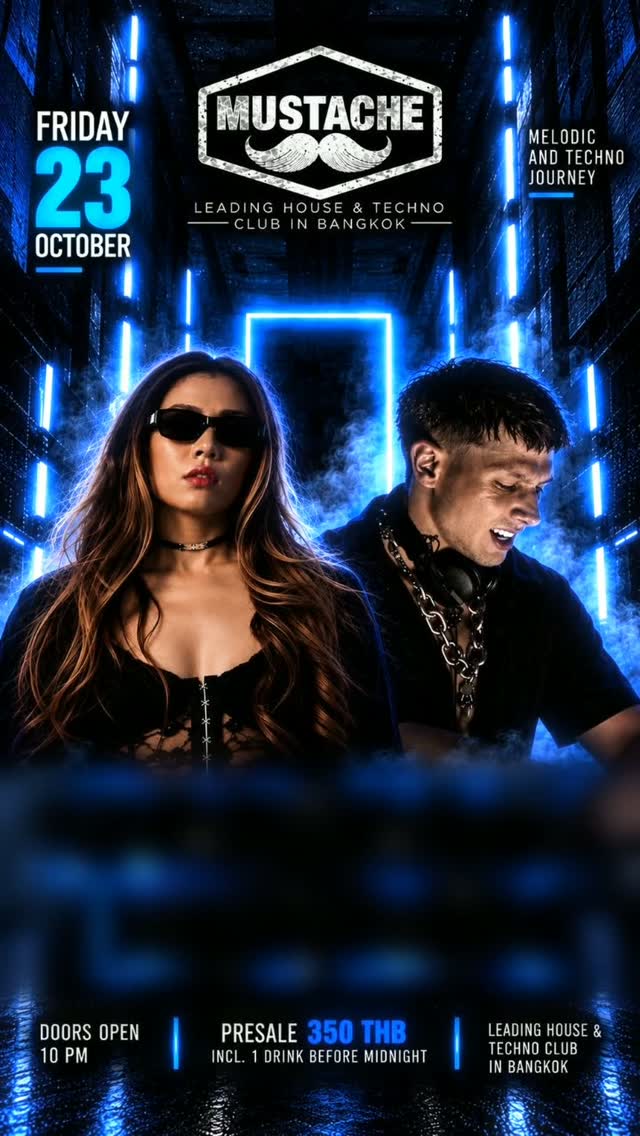This Friday: melodic techno into techno in Bangkok