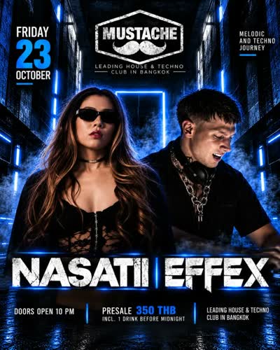 Melodic techno and techno in Bangkok this Friday
