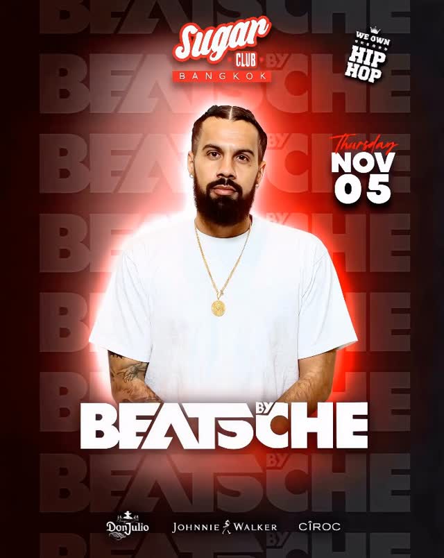 November 5 we outside at SUGAR CLUB BANGKOK with DJ @beatsbyche