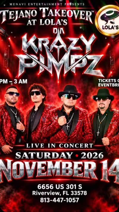 Tejano TakeoverTM with Da Krazy Pimpz LIVE IN CONCERT