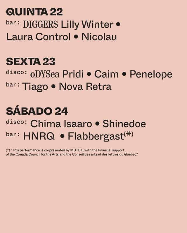 QUINTA 22 - SEXTA 23 - SÁBADO 24