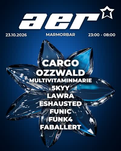 After a summer of open airs and Späti parties, we’re heading into Marmorbar on 23rd October.