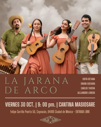 Viernes 30 de octubre a las 9 pm en La Masiosare