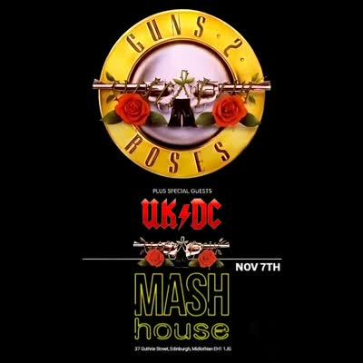 EDINBURGH!!️ GUNS 2 ROSES ARE BACK ON NOVEMBER 7TH With UK/DC