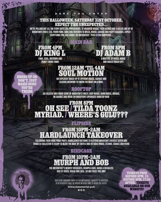 Halloween Live Performers and DJ Set at The Mesmerist