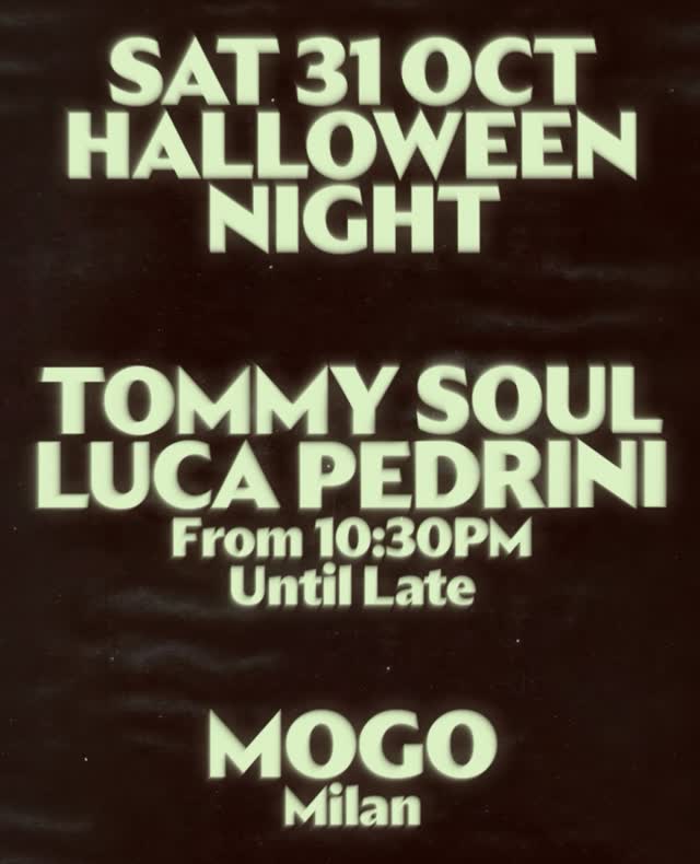 Halloween DJ Set by @tommysouldj and @lucapedrini__