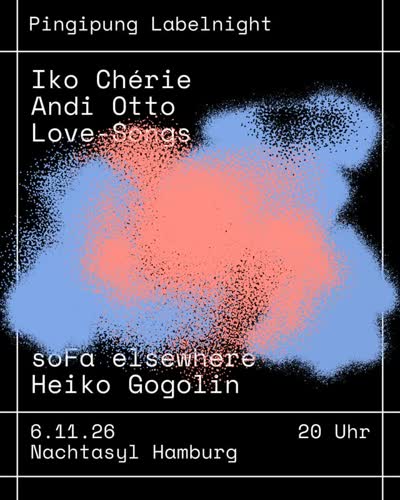 Pingipung label night at @nachtasyl_thaliatheater Hamburg, 6th Nov 2026!