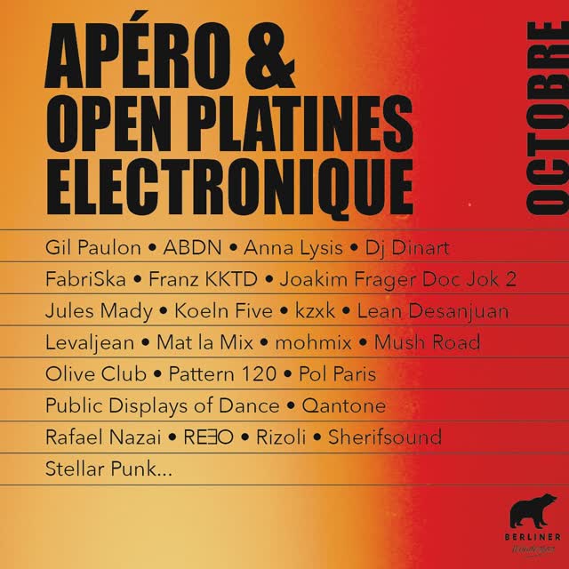 APÉRO & OPEN PLATINES ELECTRONIQUE