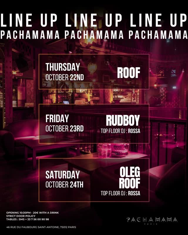 Pachamama Line Up