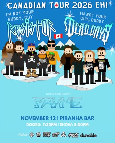 Resistor, Dead Days, and Fayne at Piranha Bar