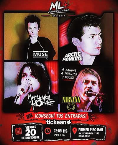 4 BANDAS • 4 TRIBUTOS • 1 NOCHE
