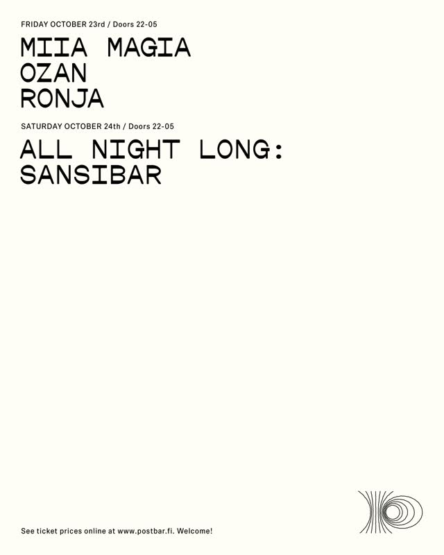 Friday October 23rd / Saturday October 24th Live Event