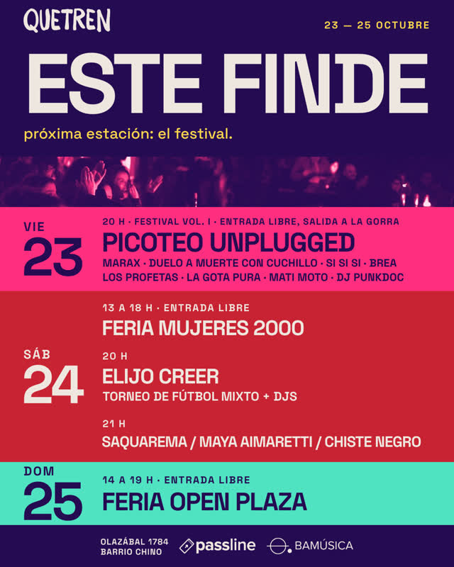 Quetren Este Finde: Próxima Estación el Festival