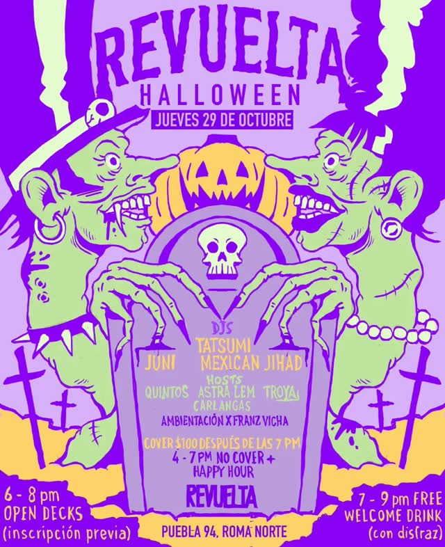 JUEVES 29/10 gran FIESTA de Halloween en Revuelta Queer House