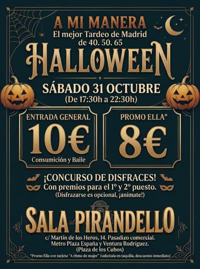 A MI MANERA HALLOWEEN Tardeo de Madrid