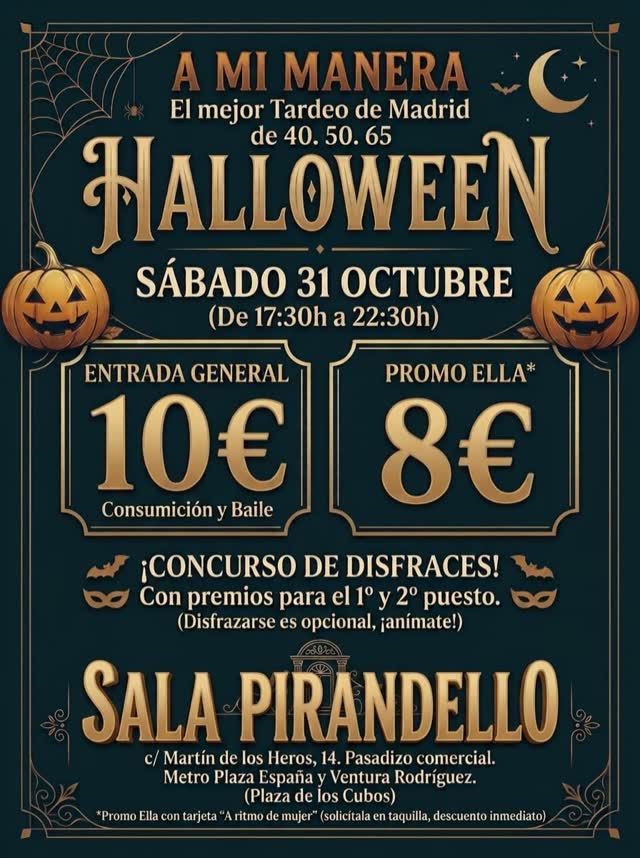 A MI MANERA HALLOWEEN Tardeo de Madrid