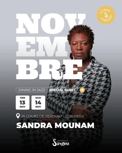 DINING IN JAZZ - SPECIAL GUEST SANDRA MOUNAM