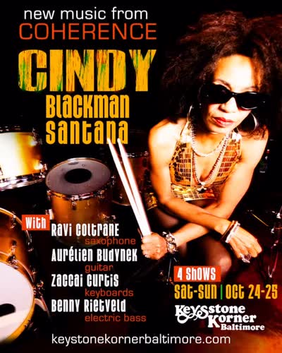 SOUND ON! Cindy Blackman Santana returns to KKB with music from her new album, Coherence
