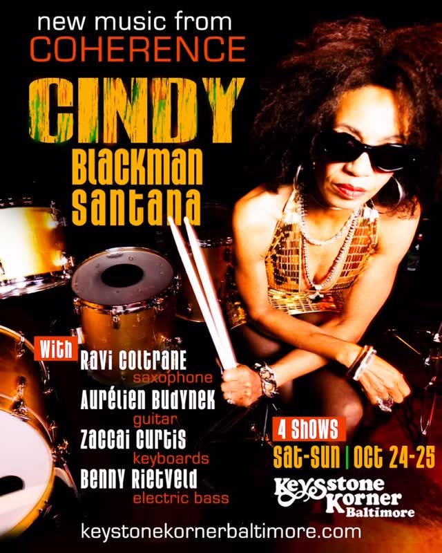 SOUND ON! Cindy Blackman Santana returns to KKB with music from her new album, Coherence