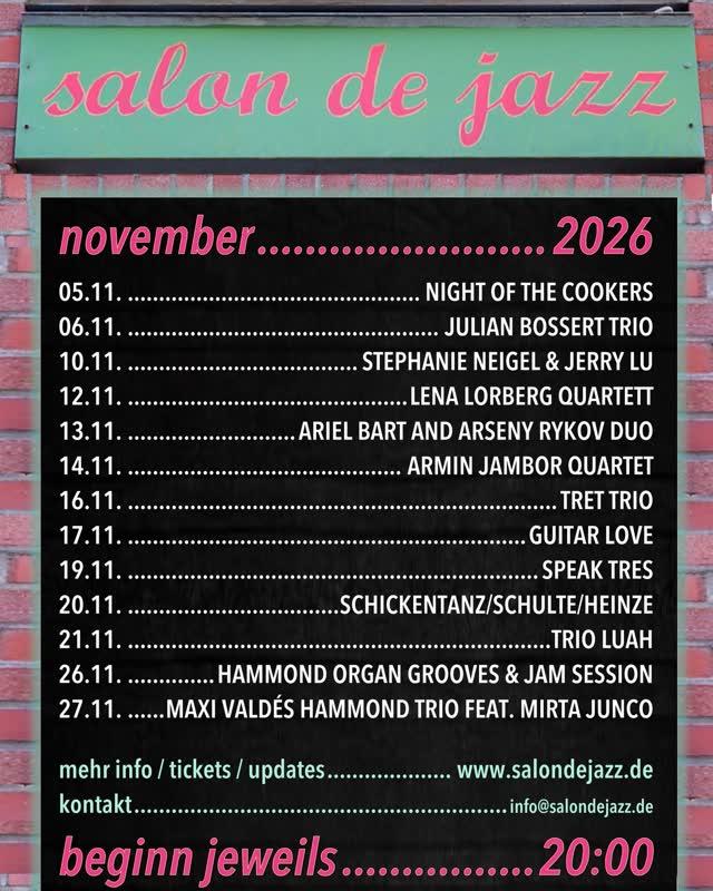 salon de jazz november 2026