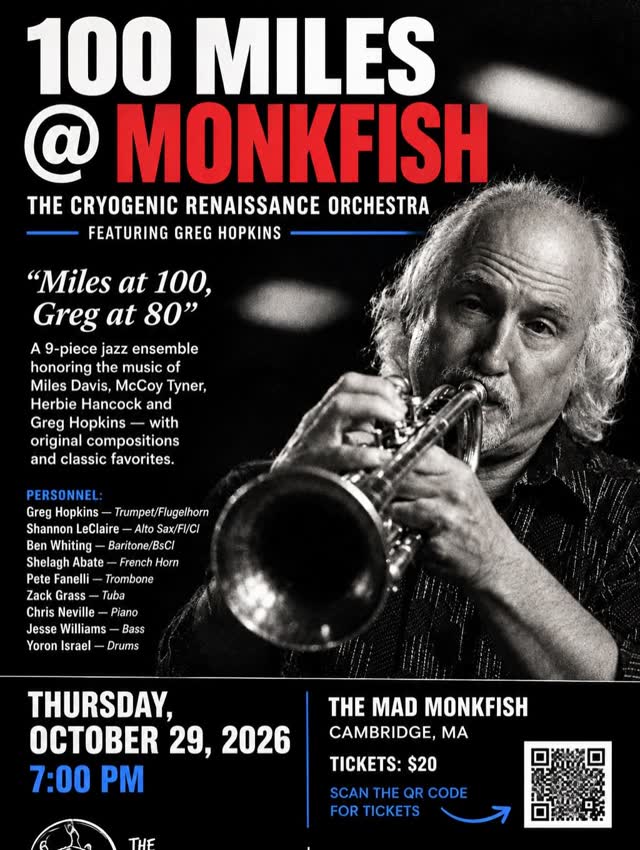 100 Miles at Monkfish: Greg Hopkins & The Cryogenic Renaissance Orchestra