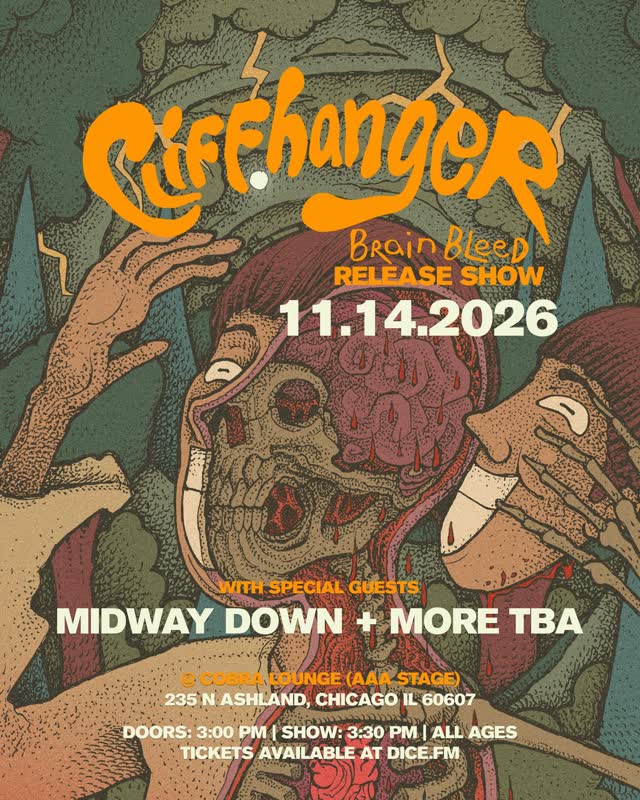 Matinee banger for Cliffhanger to celebrate the release of their new record "Brain Bleed" with special guests Midway Down!