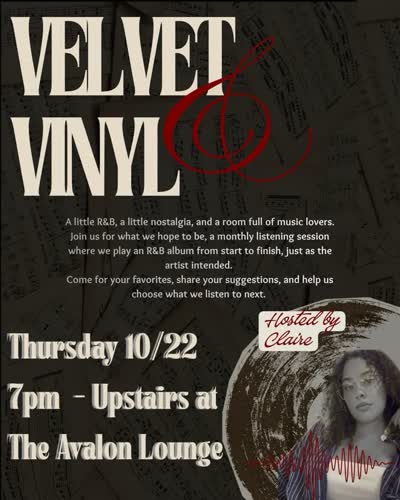 tomorrow night - a new monthly series by @c.cousin in the upstairs lounge, a listening party and hang featuring classic R&B albums front to back!